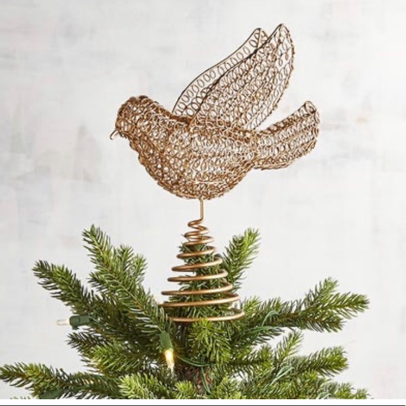 Pier 1 Wire gold bird Tree Topper - Picture 8 of 8